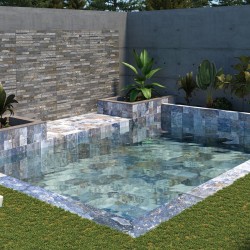 azulejo porcelanico para piscina azul