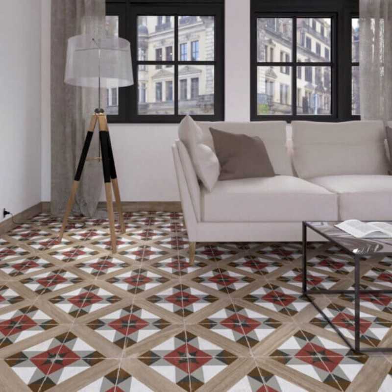 Baldosas Vintage Desgastado 22,5x22,5 Mate-Azulejo Hidraulico-Mis Azulejos 