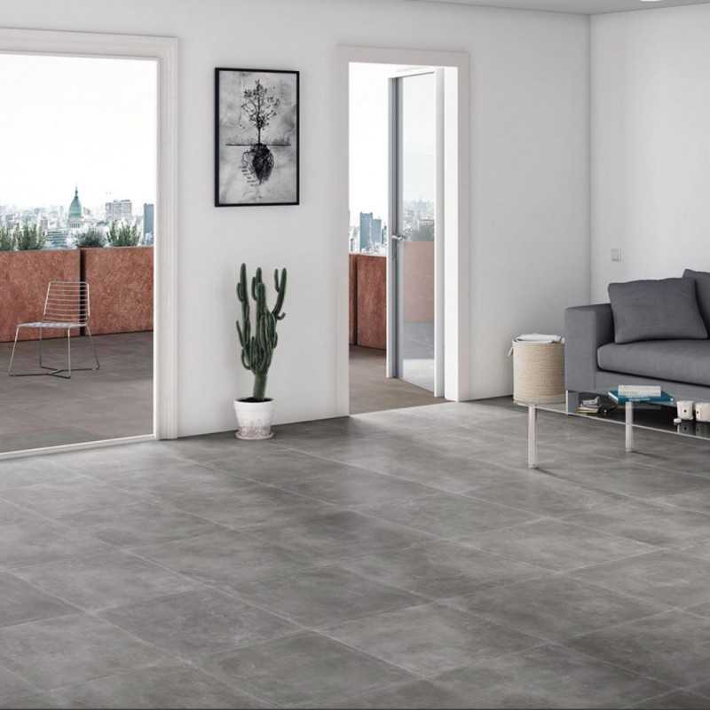 Porcelanico Cemento Assen Graphite-60x60-Azulejo Imitacion Cemento-Mis Azulejos 