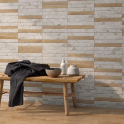 Azulejos Tipo Metro Baño Marrón Claro y Blanco En Valencia
