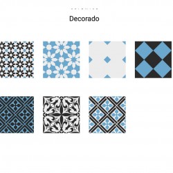 Suelo Hidráulico Baño Pequeño-20X20 cm Mate Agua-Inicio-Mis Azulejos 