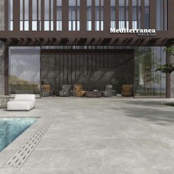 Porcelánico Exterior Antideslizante Arenite Grey Mt 100x100 Rect mis azulejos