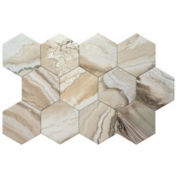 Azulejos Hexagonales Pared-Selleny Beige-Azulejos Decorativos Para Paredes-Mis Azulejos 