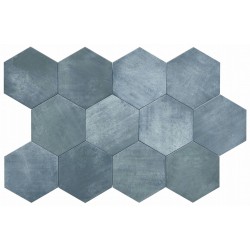 Porcelanato Hexagonal Color Azul-Denia Blue-Azulejos Hexagonales-Mis Azulejos 