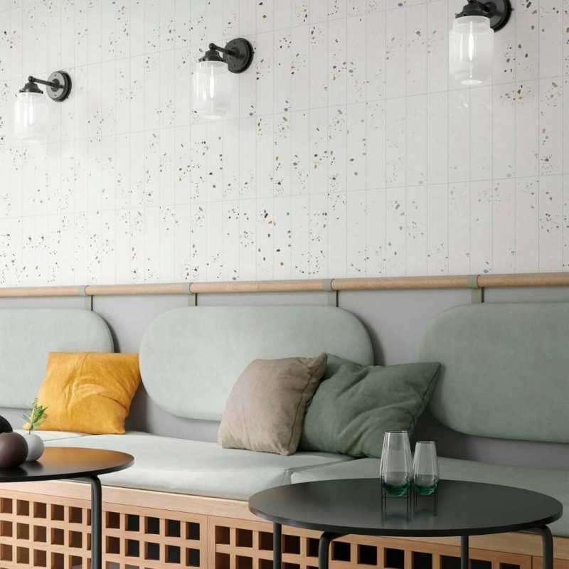 Revestimiento Terrazo-28x70 Mate-Terrazo Ivory-Azulejos Cocina-Mis Azulejos 