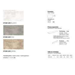 Ceramicas Para Peldaños-multistep Stone Abu Blanco,gris,arena-Peldaños-Mis Azulejos 