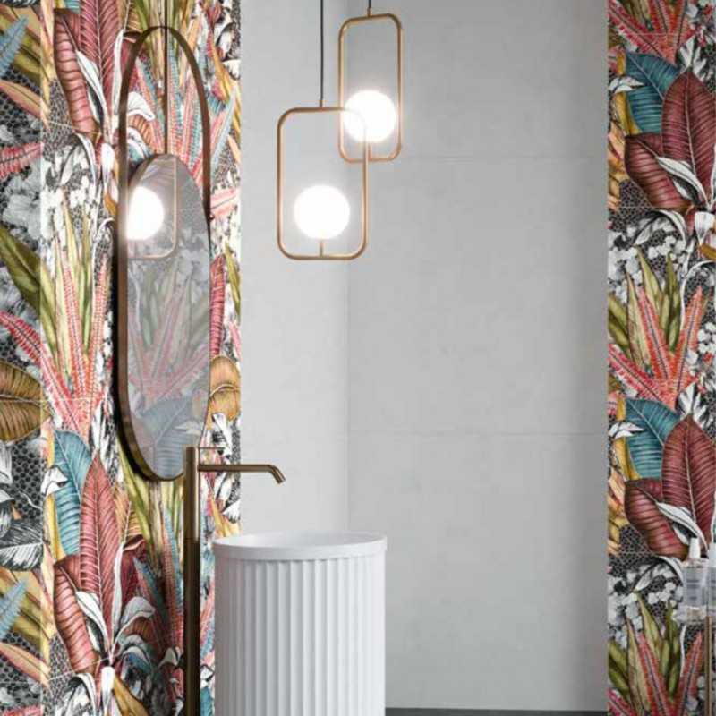 Azulejos de cerámica 60x120-azulejos baño flores en 60x120-Azulejos Baño-Mis Azulejos 
