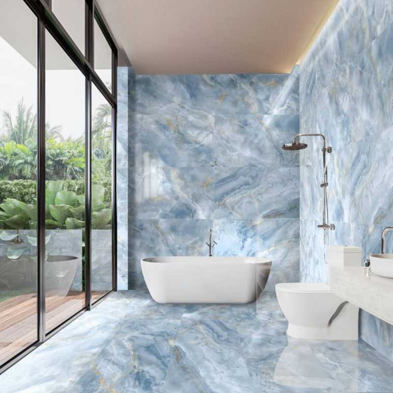 Imitacion Marmol Azul Onix  lapado 60x60-Azulejo Imitación Marmol-Mis Azulejos 
