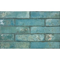 Green Metro Tiles Kitchen-Era Teal 7X28-Inicio-Mis Azulejos 