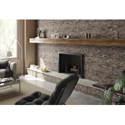 Azulejos Imitación Piedra Exterior O Interior En Marron Oscuro 34 x 50-Inicio-Mis Azulejos 