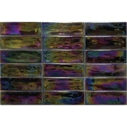Pequeños Azulejos En Porcelanicos-iris Gold-black  5x15-Azulejos Metro Colores-Mis Azulejos 