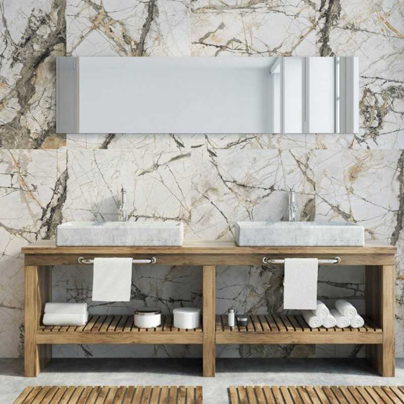 Azulejos Imitación Mármol Con Vetas Marrón Claro 60x120 Puildo-Azulejo Imitación Marmol-Mis Azulejos 