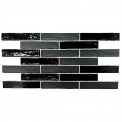 Handmade Tiles Negro Brillo O Mate En Tamaño 5x25-Inicio-Mis Azulejos 