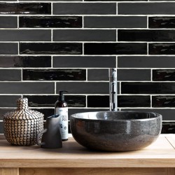 Handmade Tiles Negro Brillo O Mate En Tamaño 5x25-Inicio-Mis Azulejos 