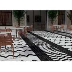 Azulejo Para Baño Espiga Blanco - Negro Porcelanico-6,2×23,5-Inicio-Mis Azulejos 