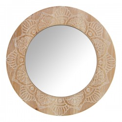 Mejor Espejo de pared Alexandra House Living Natural Madera 6 x 54 x 54 cm Redondo-Inicio-Mis Azulejos 