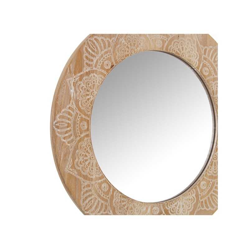 Mejor Espejo de pared Alexandra House Living Natural Madera 6 x 54 x 54 cm Redondo-Inicio-Mis Azulejos 