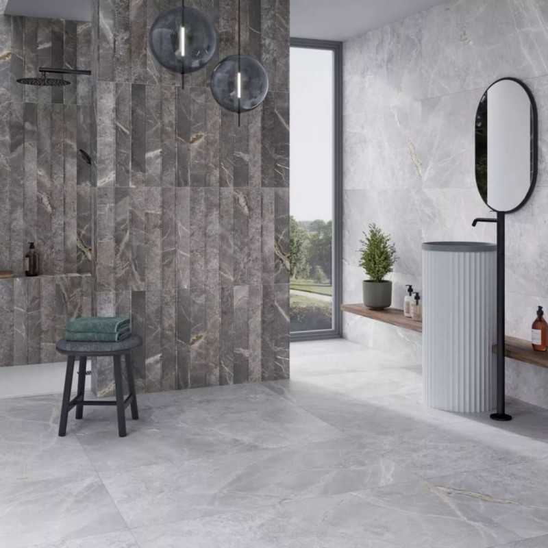 Azulejo  Gris efecto mármol 60x120 Satinado-Inicio-Mis Azulejos 