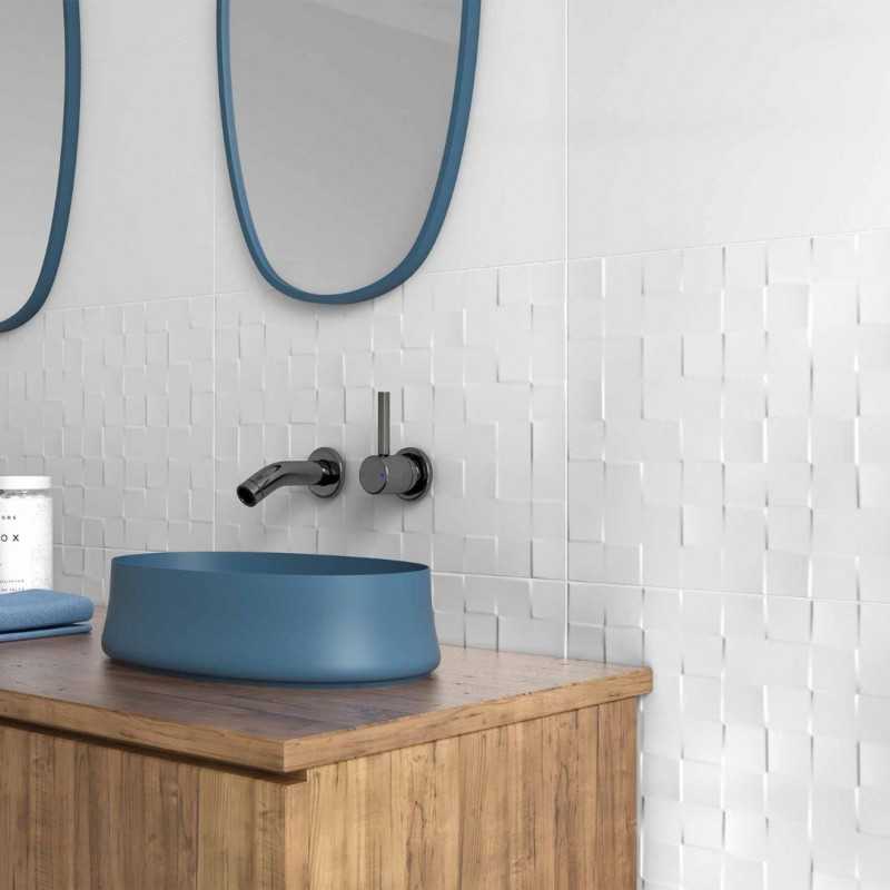 Azulejos para baño pared blanco stick brillo  33,3x55-Inicio-Mis Azulejos 