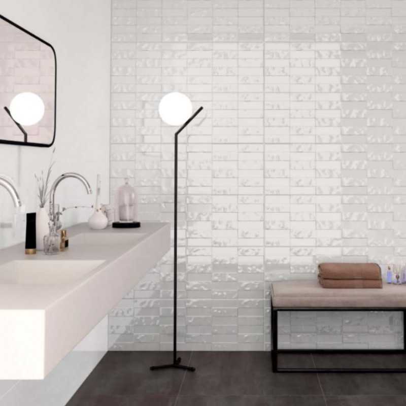 Wall tiles 33,3x100 blancos brillo-para baños pequeños-Inicio-Mis Azulejos 