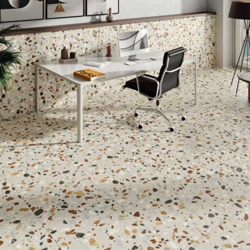 Imitacion Terrazo Beige Mate- Crisp XL Beige 60x60-Azulejo Imitación Marmol-Mis Azulejos 