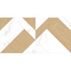 Baldosas Porcelanicas Calacatta White Deco 60x120 Mate-Azulejo Suelo-Mis Azulejos 