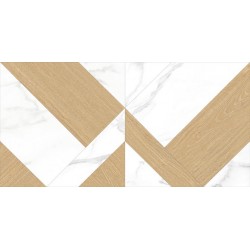 Baldosas Porcelanicas Calacatta White Deco 60x120 Mate-Azulejo Suelo-Mis Azulejos 