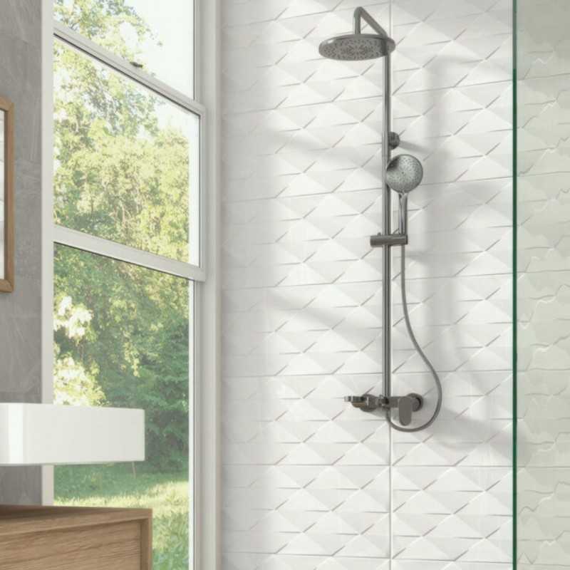 Azulejos Relieve Baño Blanco  Brillo O Mate-Azulejo Revestimiento-Mis Azulejos 