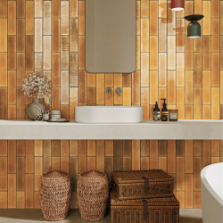 Revestimiento pared baño brillante-azulejos pequeños