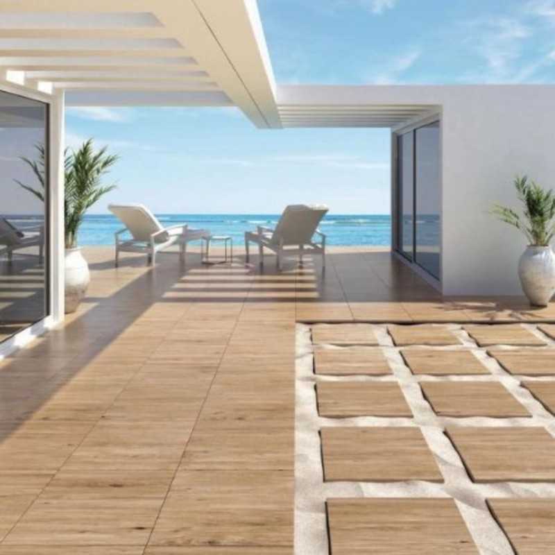 Imitacion Madera Exterior Antideslizante De 20 Mm Natural 60x60-Azulejo Suelo-Mis Azulejos 