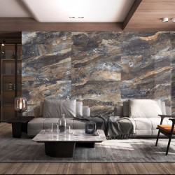 Azulejo Mármol Marrón 60x120 Pulido Con Vetas Tipo Ónix