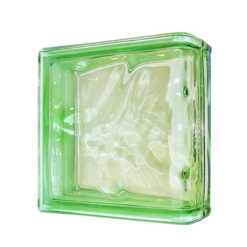 Bloques de Vidrio (Pavés) Green – 1919/8 Linear End Wave-material construccion-Mis Azulejos 