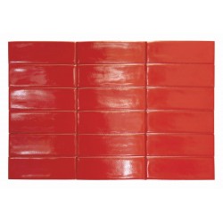 Altea Red 5x15 Azulejo Porcelánico Brillo Tipo Brick para Baño y Cocina-Azulejos Cocina-Mis Azulejos 