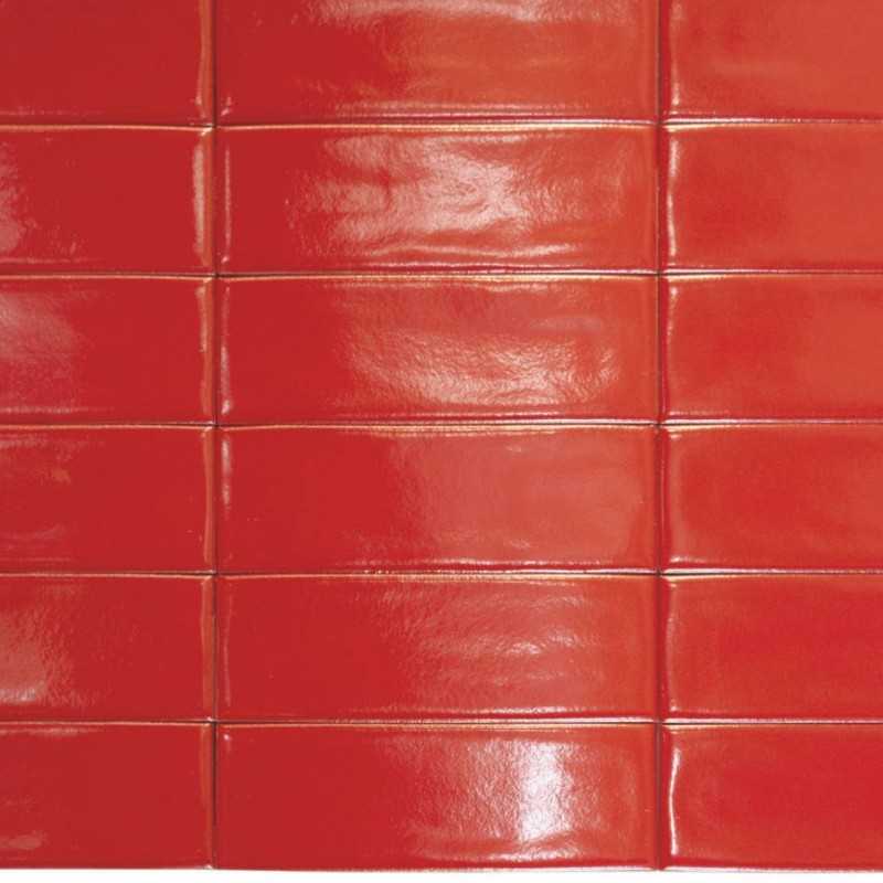 Altea Red 5x15 Azulejo Porcelánico Brillo Tipo Brick para Baño y Cocina-Azulejos Cocina-Mis Azulejos 