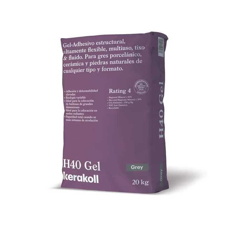 Cemento Cola H40 Gel C2TES1 Gris 20 kg-material construccion-Mis Azulejos 