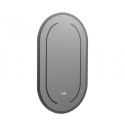 Espejo Ovalado LED ENNIO 80x45 cm para Baño | Antivaho y 3 Tonos de Luz
