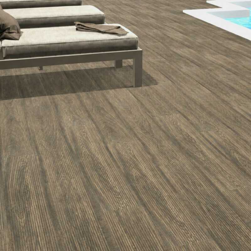 Adobery Wengue Porcelánico 23,3x120 cm | Efecto Madera Antideslizante-Azulejo Imitación Madera-Mis Azulejos 